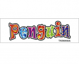 Penguin Funky Car Sticker