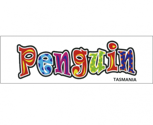 Penguin Tasmania Funky Car Sticker