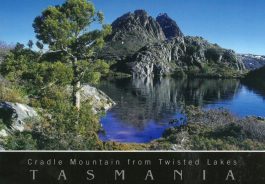 Cradle Mountain from Twisted Lakes Tasmania Postcard