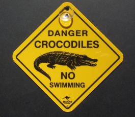 Danger Crocodiles…no swimming Swinger Sign