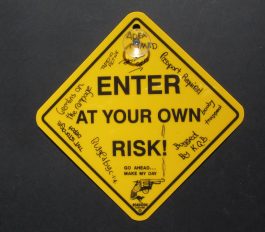 Enter at own risk Swinger Sign