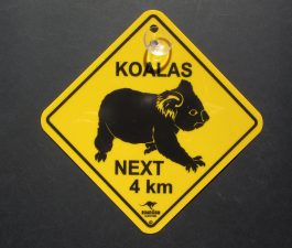 Koalas walking next 4km Swinger Sign