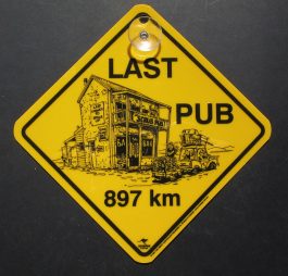 Last Pub 897km Swinger Sign