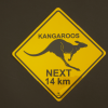 Tasmanian Kangaroo Roadsign