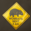 Tasmanian Wombat Roadsign Medium