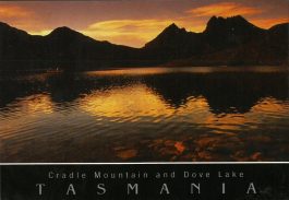 Cradle Mountain at Sunset Tasmania Postcard