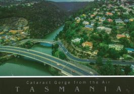 Cataract Gorge from the air Tasmania Postcard