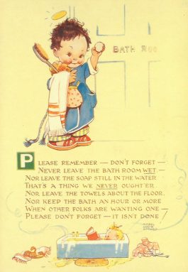 Bath Room Rules Postcard