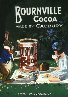 Bourneville Cocoa Made by Cadbury Advert Postcard