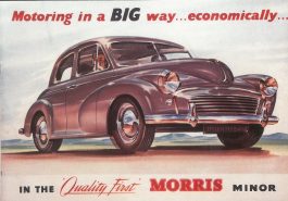 Quality First Morris Minor Advert Postcard