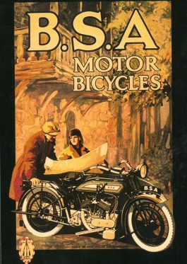 BSA Motor Bicycles Advert Postcard