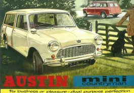 Austin Mini Countryman Advert Postcard
