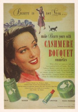 Cashmere Bouquet Cosmetics Advert Postcard