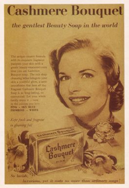 Cashmere Bouquet – the gentlest Beauty Soap in the world Advert Postcard