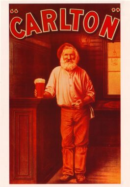 Carlton Beer Advert Postcard