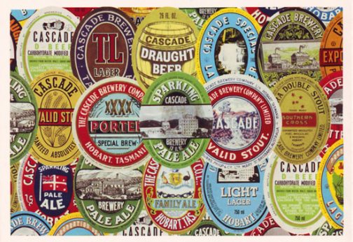 Cascade Brewery Labels Collage