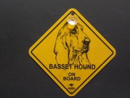 Bassett Hound on Board Swinger Sign