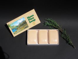 3 pack Huon Pine Soap with Cradle Mountain Wrap