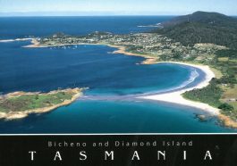 Bicheno and Diamond Island Tasmania Postcard