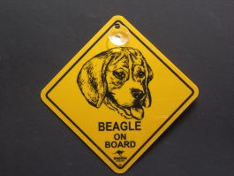 Beagle on Board Swinger Sign