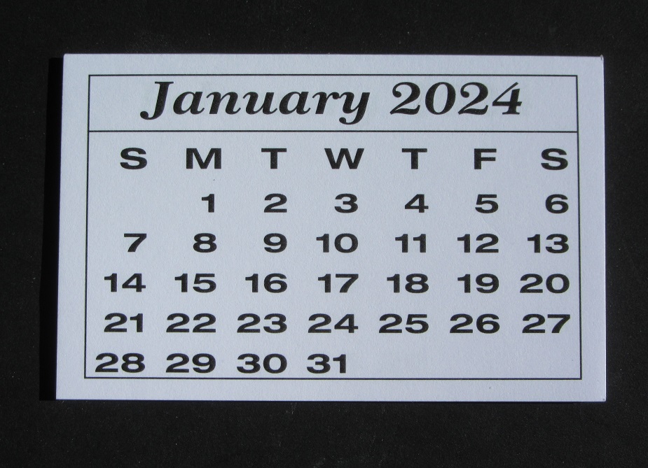 Mini Calendar Pads for 2024 (Pack of 10) Tasmanian Postcards & Souvenirs