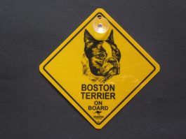 Boston Terrier on Board Swinger Sign