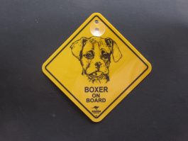 Boxer on Board Swinger Sign