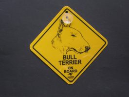 Bull Terrier on Board Swinger Sign