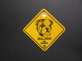 Bulldog on Board Swinger Sign