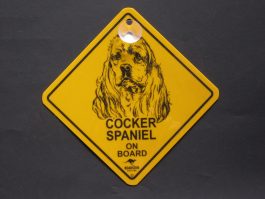 Cocker Spaniel on Board Swinger Sign