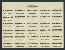 Blackwood Made in Tasmania Timber Stickers – Sheet of 30