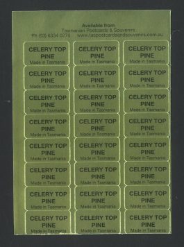 Celery Top Pine Made in Tasmania Stickers – Sheet of 24