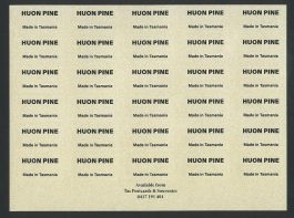 Huon Pine Made in Tasmania Timber Stickers – Sheet of 30