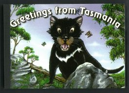 Postcard Pad – Tiddles the Special Tassie Devil